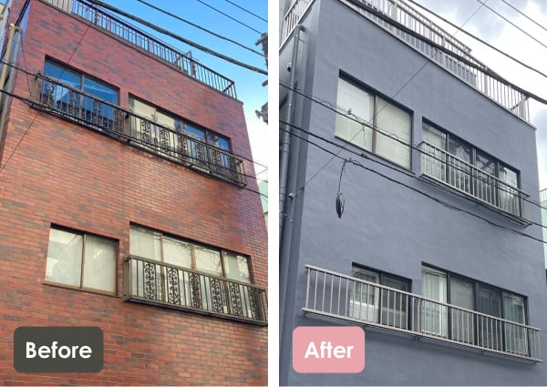 建物の外観のリノベーションBefore After