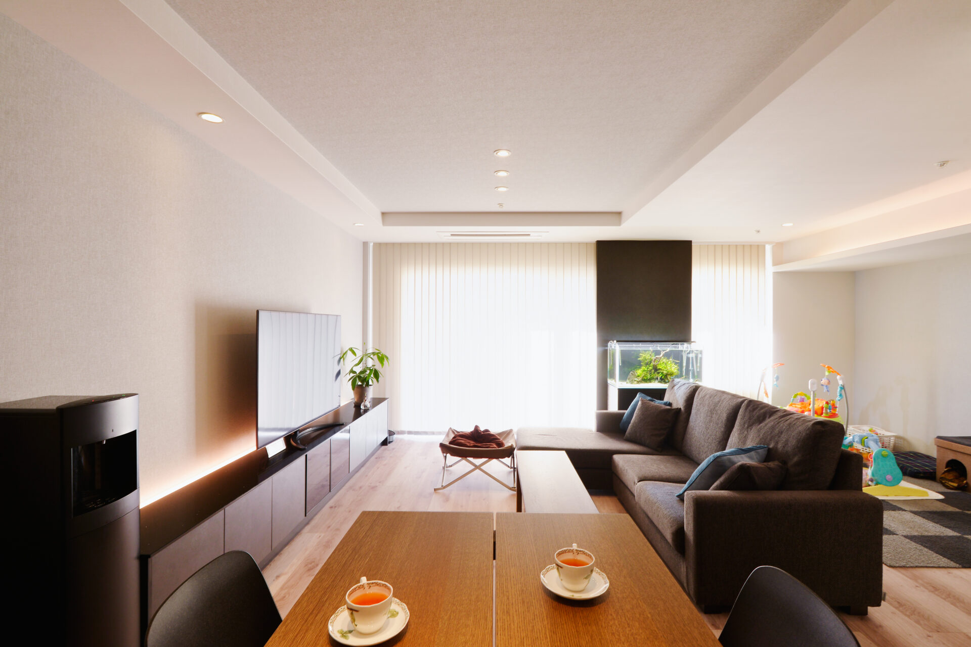 広々したリビングにペットクローゼット 愛犬たちと心地よく暮らすお家