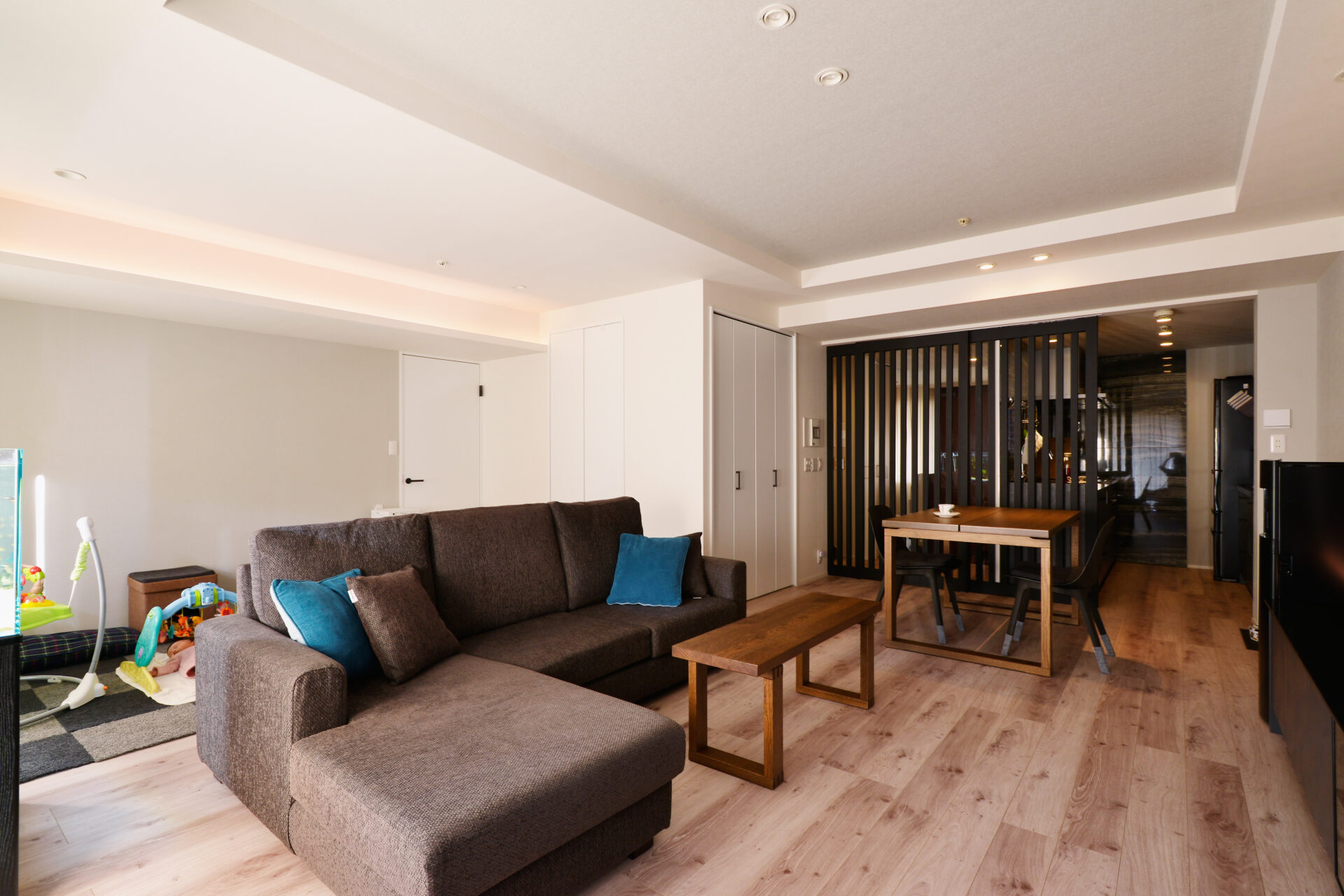 広々したリビングにペットクローゼット 愛犬たちと心地よく暮らすお家