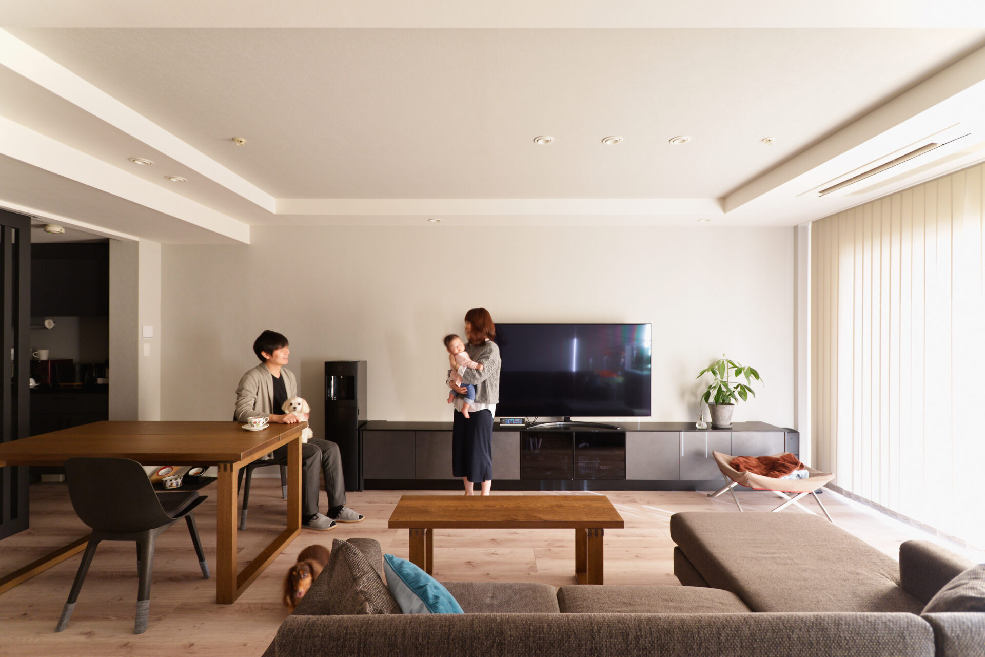 広々したリビングにペットクローゼット 愛犬たちと心地よく暮らすお家