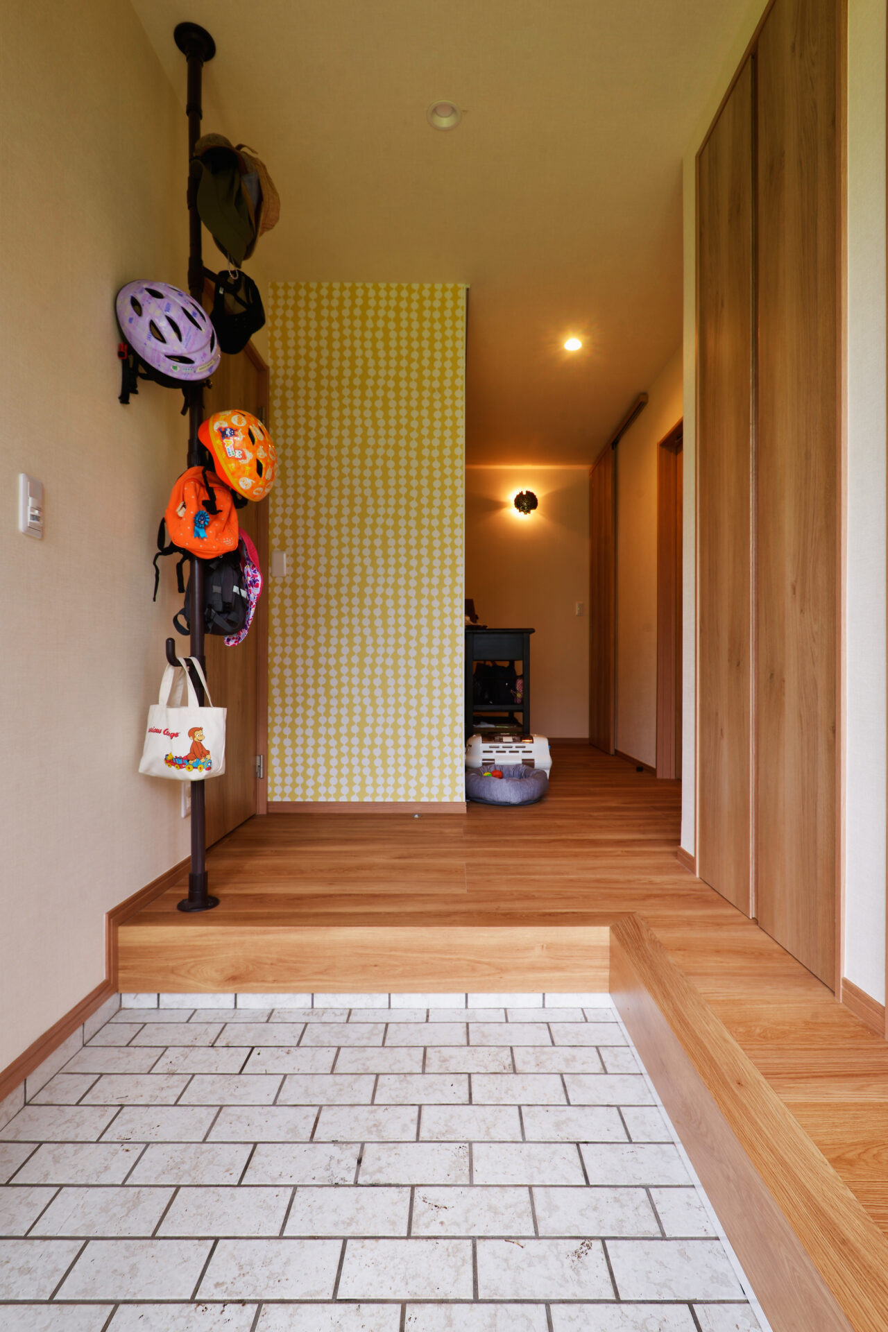 奥さまの家事が楽になる導線を。キッチンを中心に家族の笑顔が溢れるお家