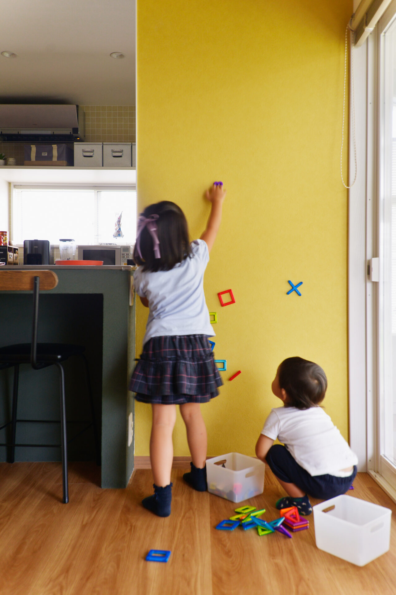 奥さまの家事が楽になる導線を。キッチンを中心に家族の笑顔が溢れるお家