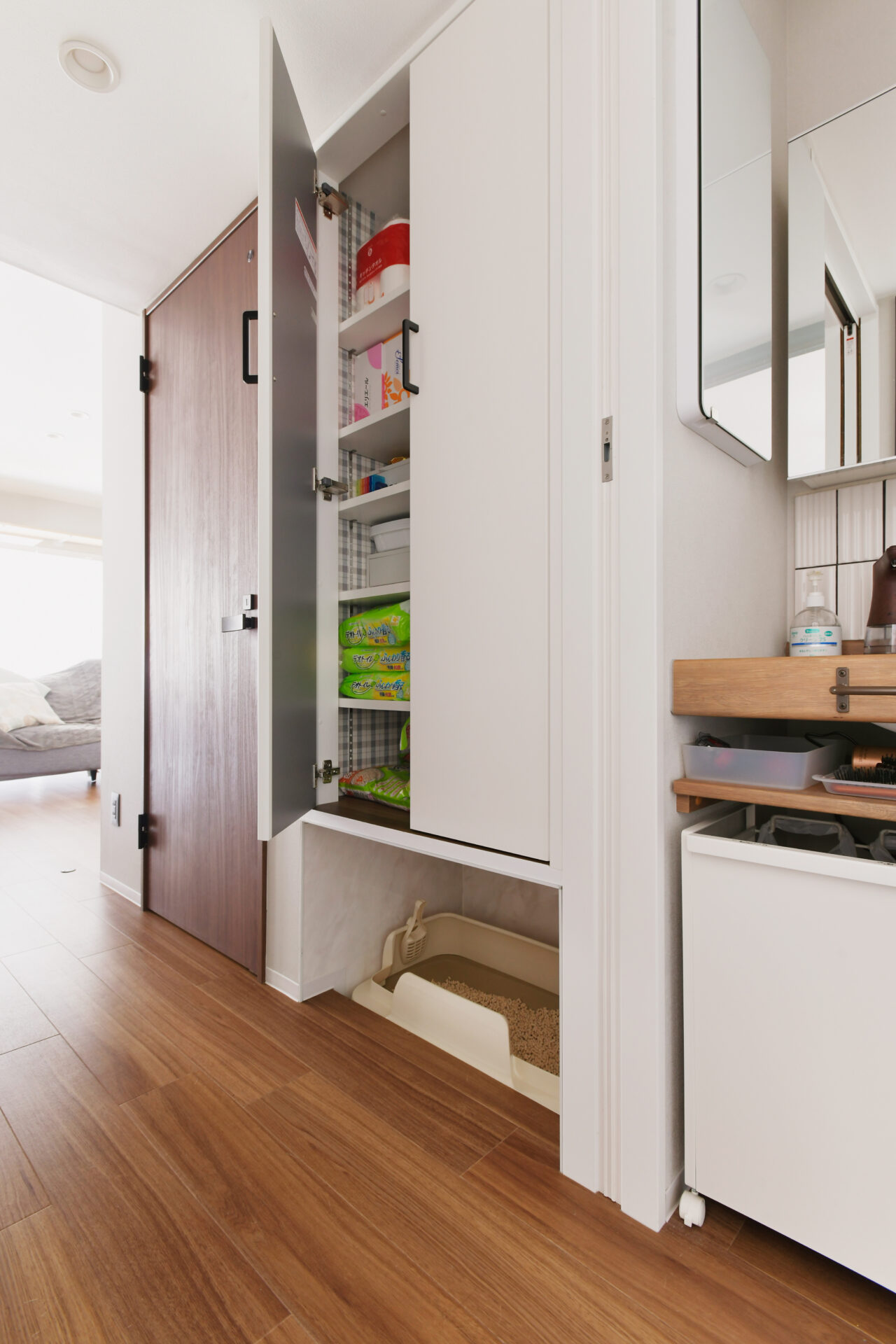 猫ちゃんものびのび。キャットウォークのあるお家