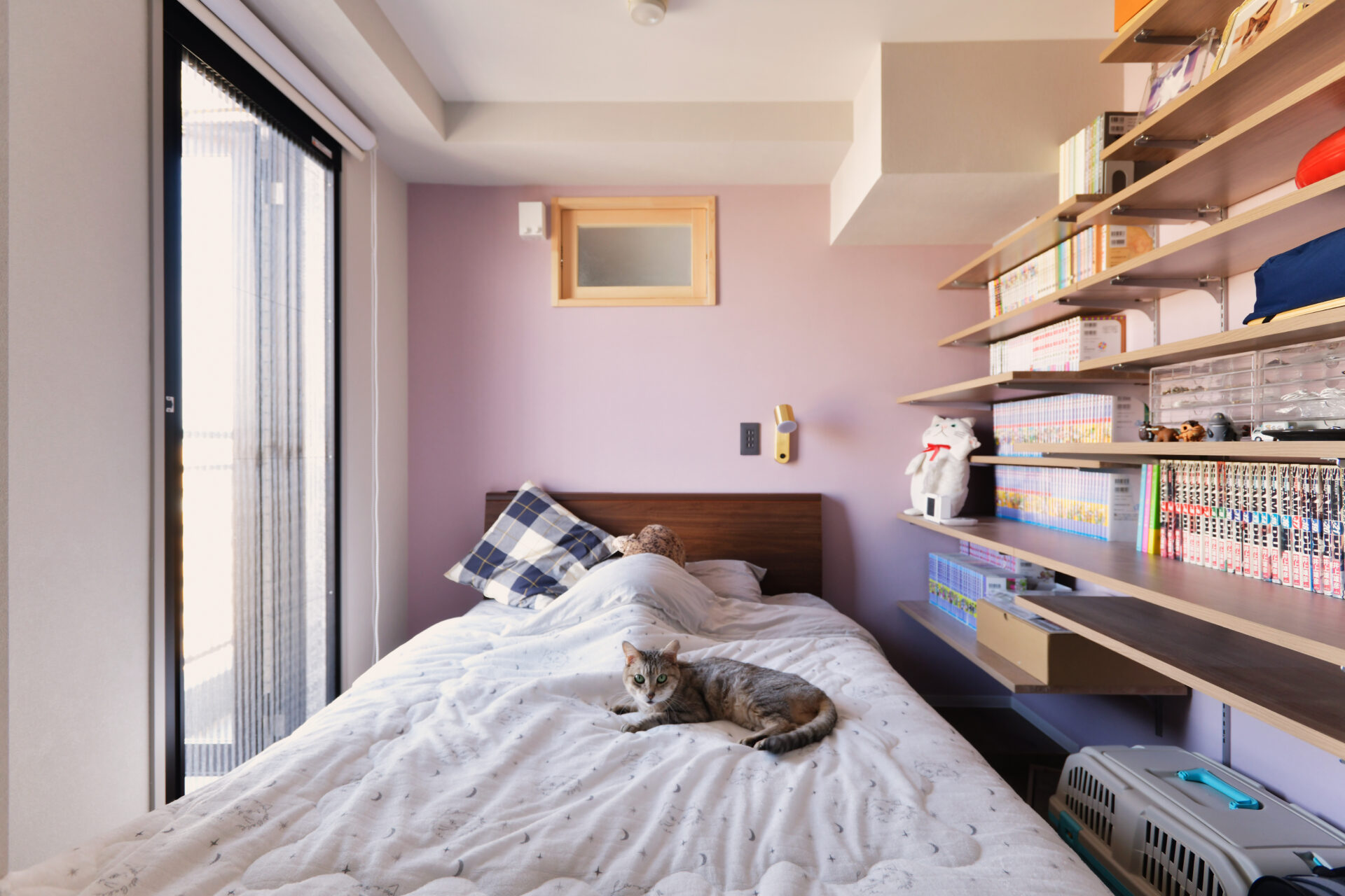 猫ちゃんものびのび。キャットウォークのあるお家