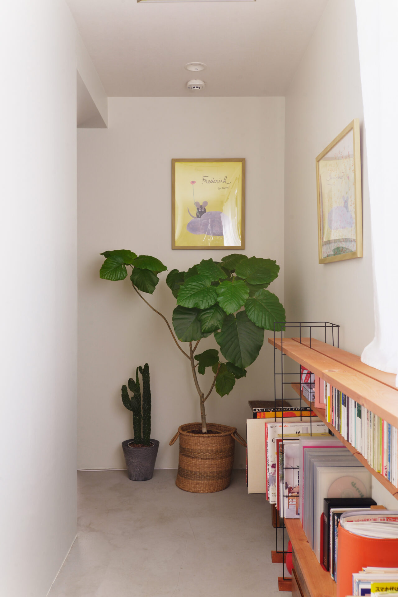 長い廊下とフレームキッチンが特徴のDIYアイデアいっぱいのお家