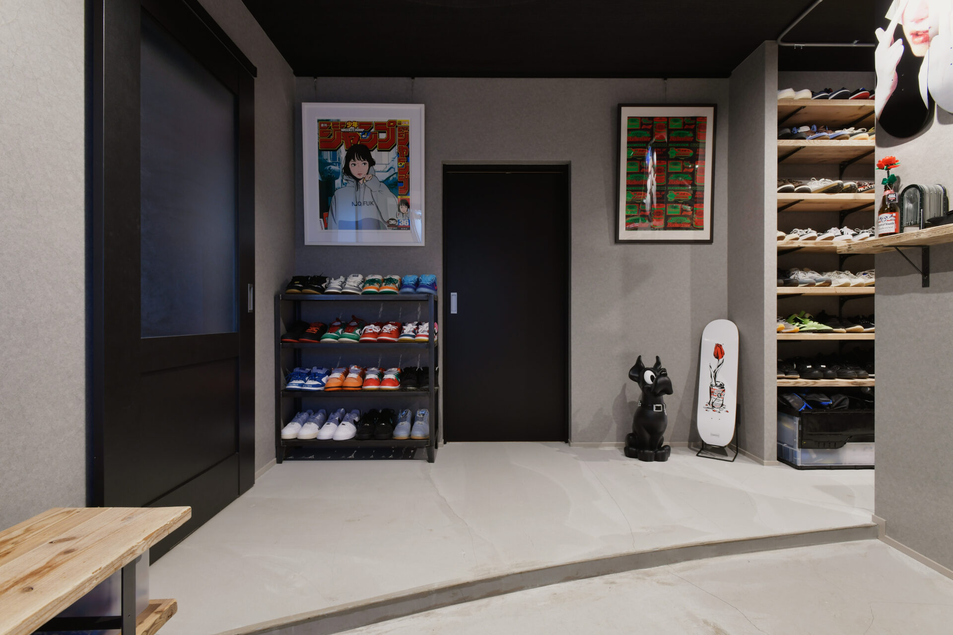 コレクションが生きる、インダストリアルテイストのお家