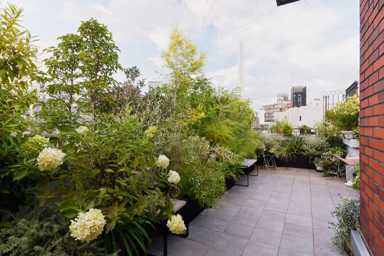 緑豊かなベランダが広がる大人の隠れ家