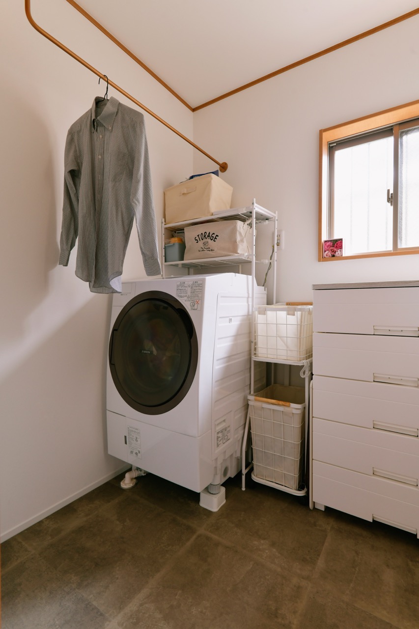 夫婦ふたりで立てるキッチン、洗面のあるお家