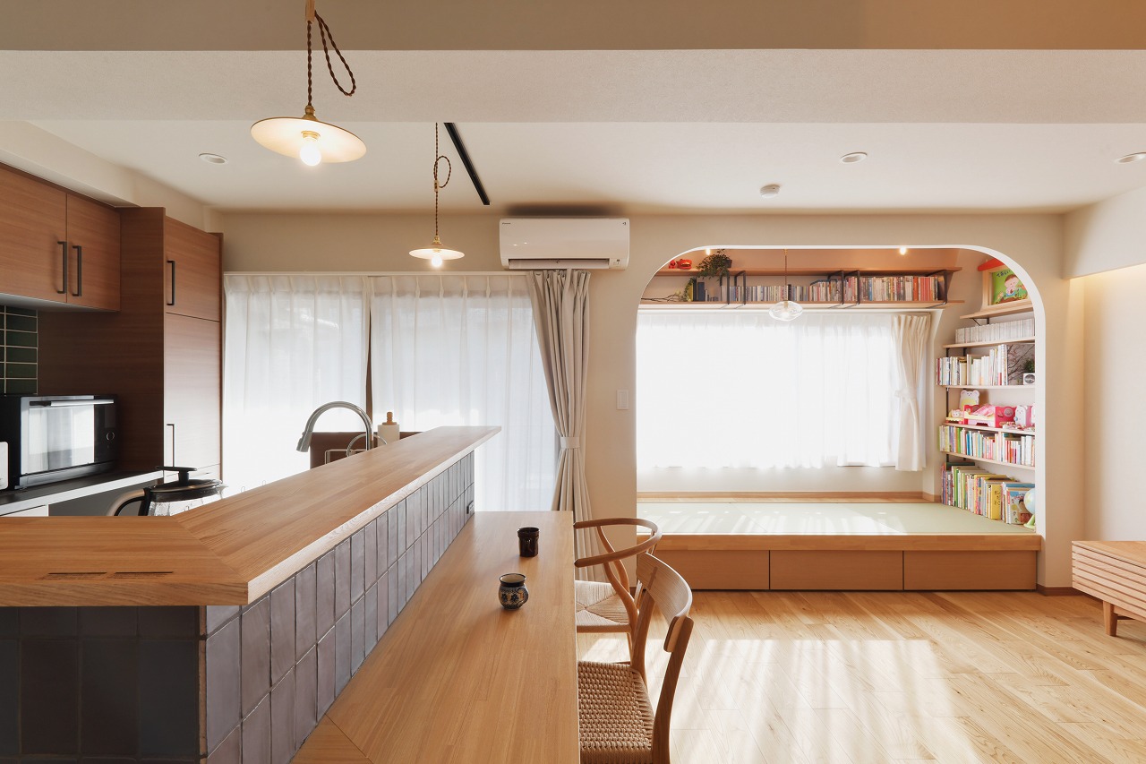 家族のライフスタイルから生まれた、アイデア溢れるマンションの2世帯住宅