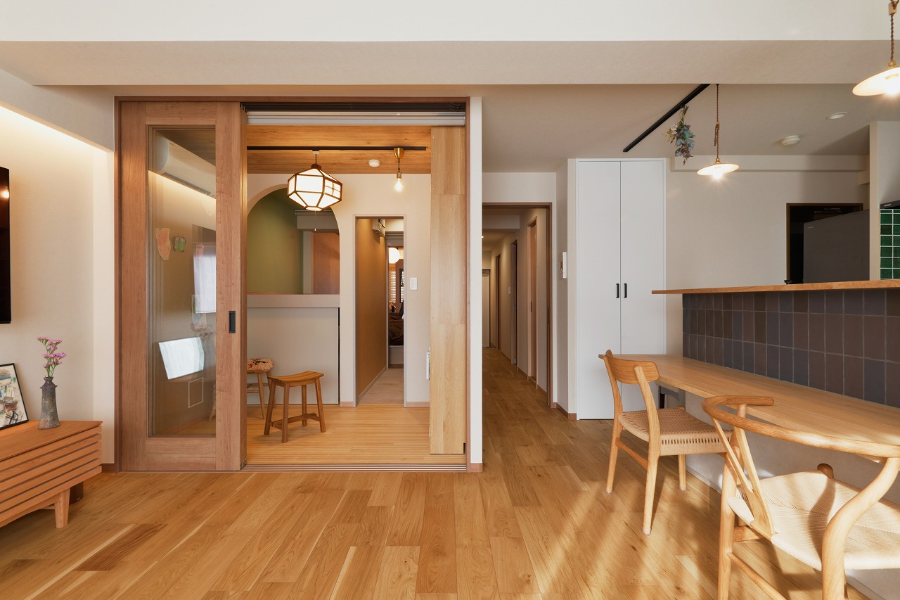 家族のライフスタイルから生まれた、アイデア溢れるマンションの2世帯住宅