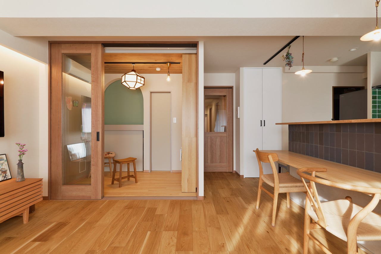 家族のライフスタイルから生まれた、アイデア溢れるマンションの2世帯住宅