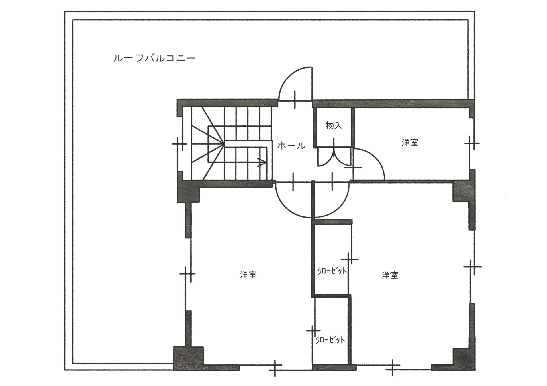before 3階には、大きなルーフバルコニーと、洋室が３部屋