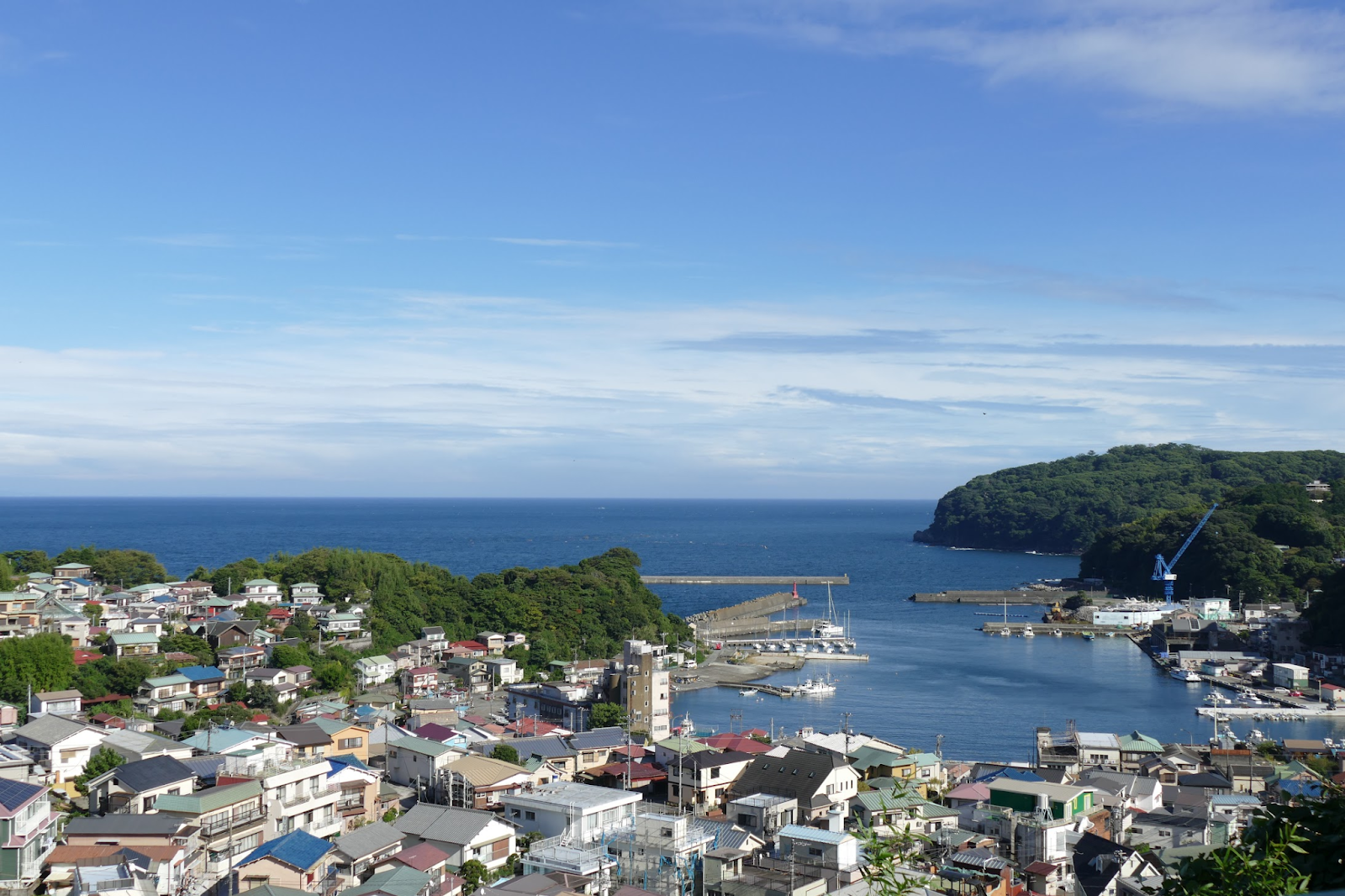 真鶴の海を望む景色