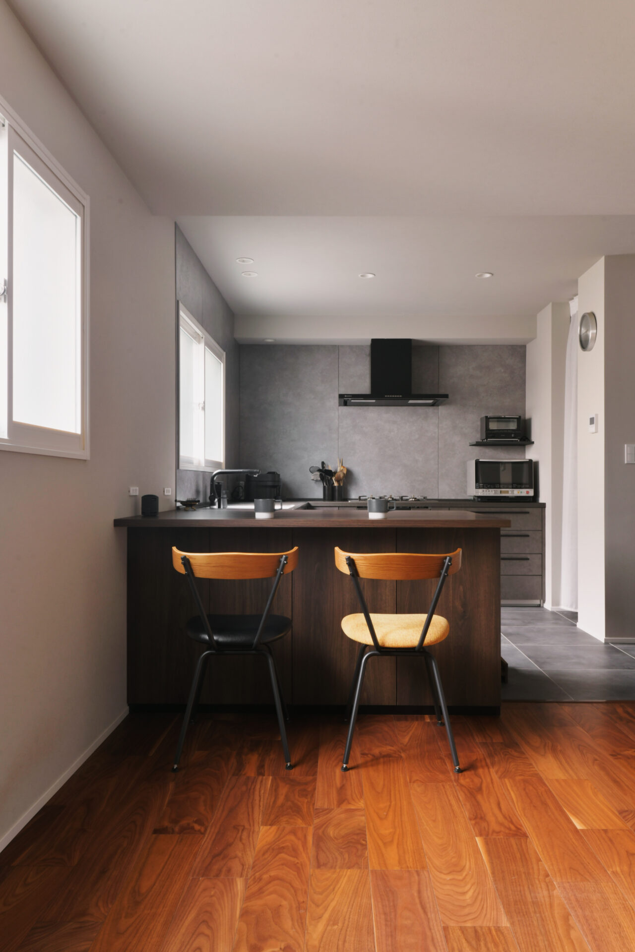 リノベーション事例_木造在来工法3階建て_キッチン_施工後_カウンターキッチン_小林 めぐみ_エントリエ