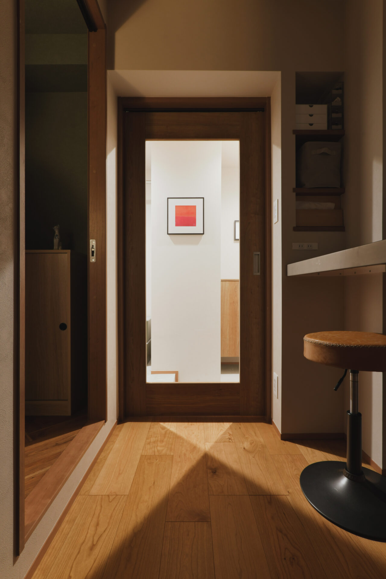 リノベーション事例_マンション・RC造_洗面所_施工後_造作洗面台_二見 奈々絵_エントリエ