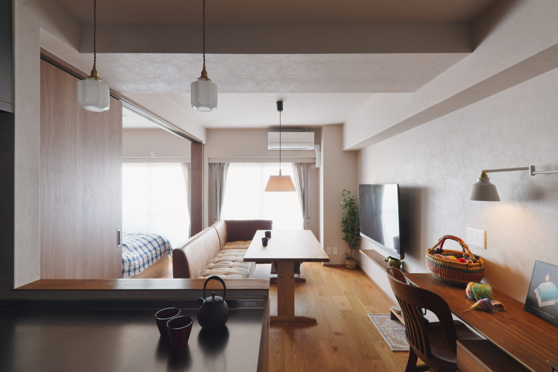 リノベーション事例_マンション・RC造_リビング_施工後_二見 奈々絵_エントリエ