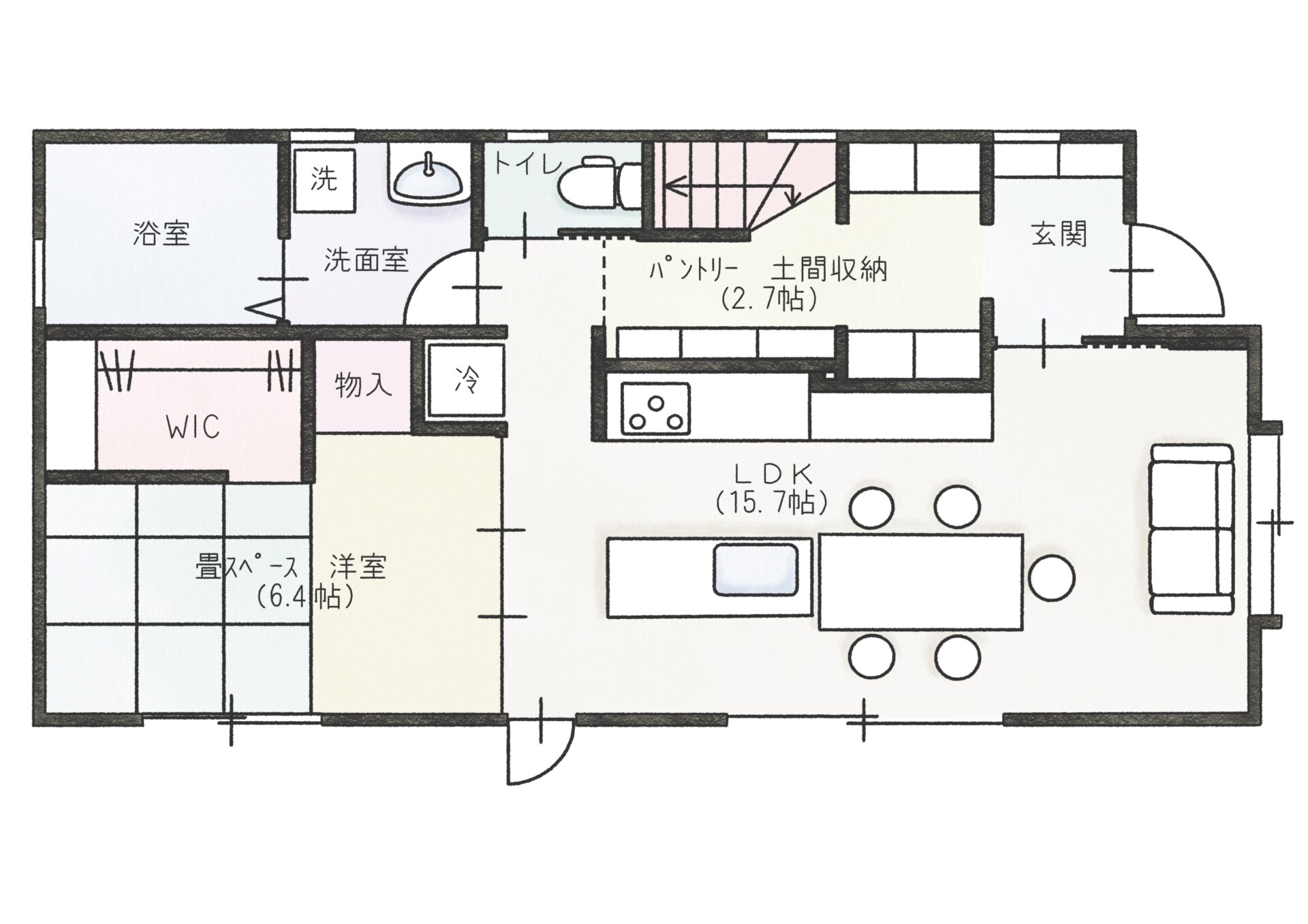 リノベーション事例_木造2階戸建て 築12年_設計図_施工後_鈴木 栄弥_エントリエ