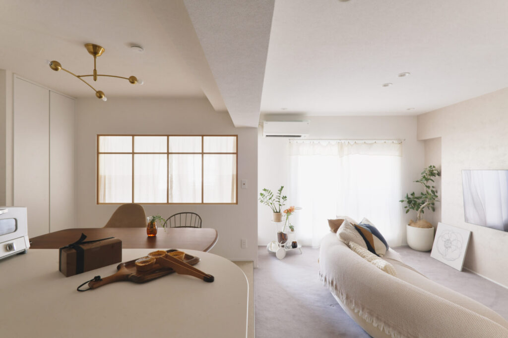 施工事例_マンションリノベーション_キッチン_リビング_鈴木栄弥_エントリエ