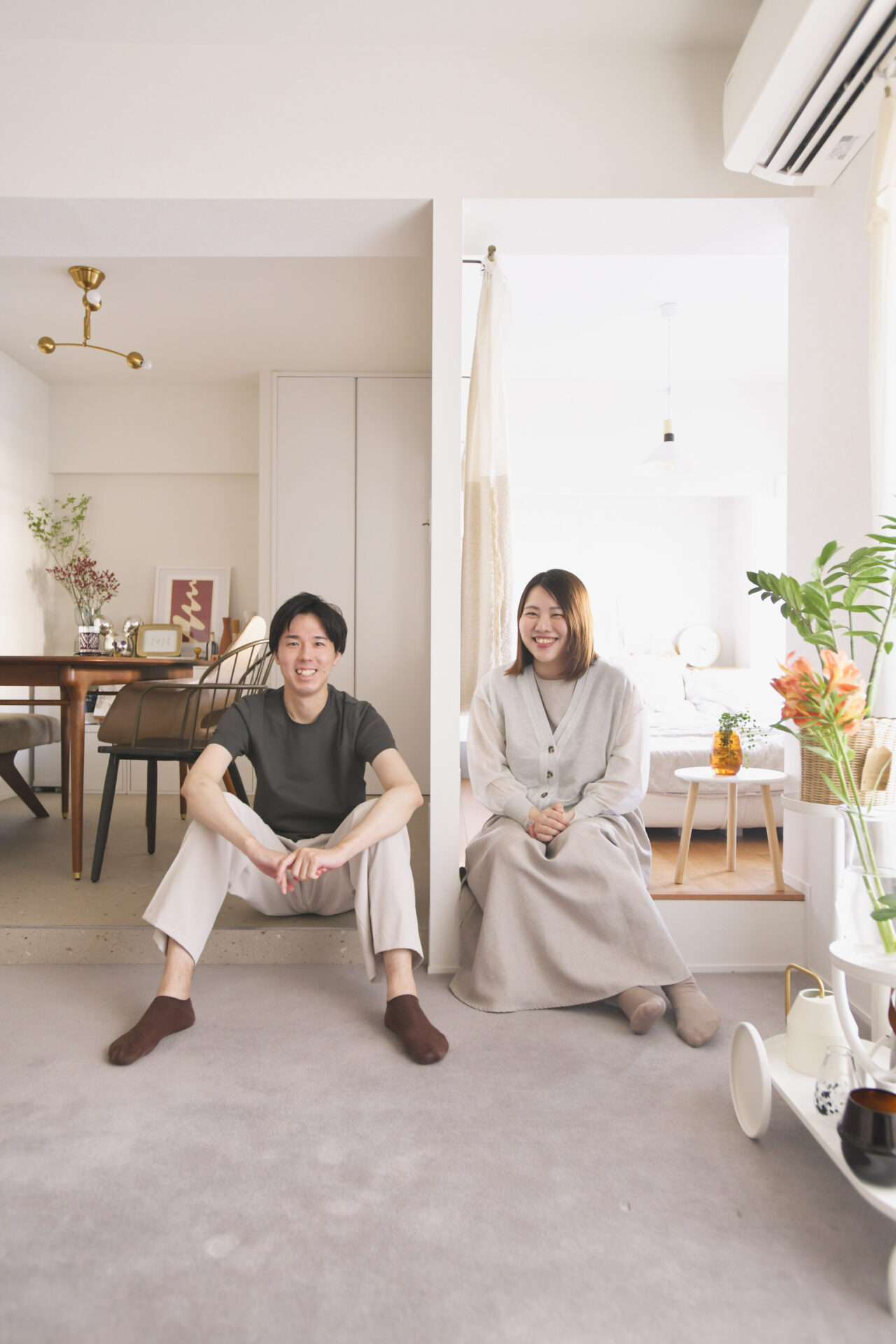 段差でつなぐ、素材で分ける。日常にリズムがうまれる、心地よい動線のお家