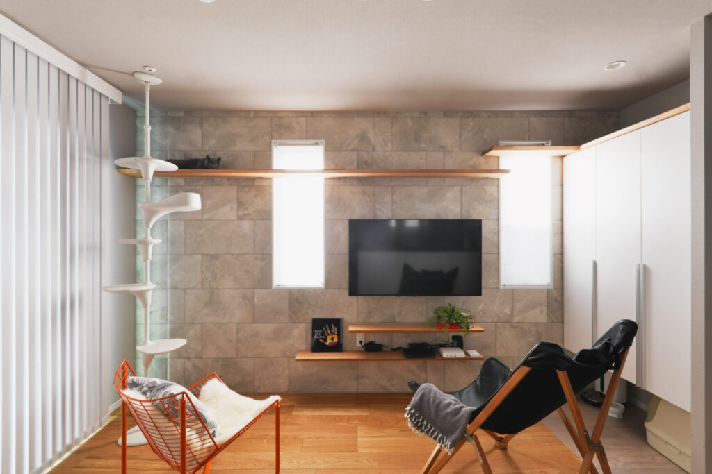 リノベーション事例_戸建て_リビング_キャットウォーク_施工後_田畑照子_エントリエ