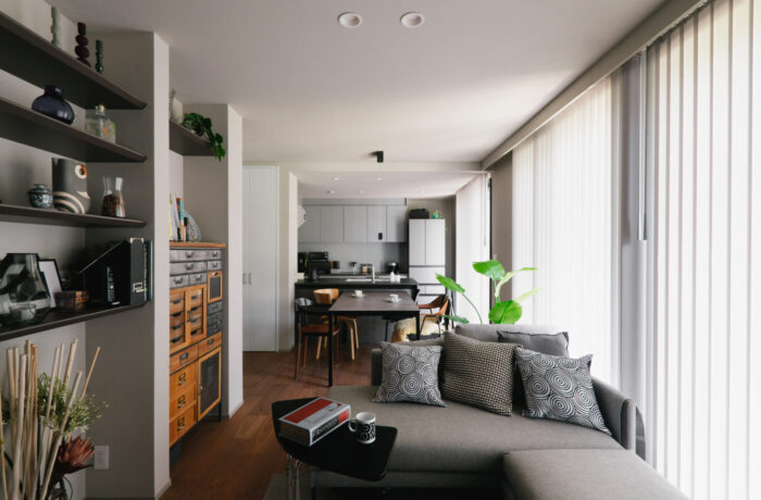 リノベーション事例_戸建て_リビング_キッチン_施工後_田畑照子_エントリエ