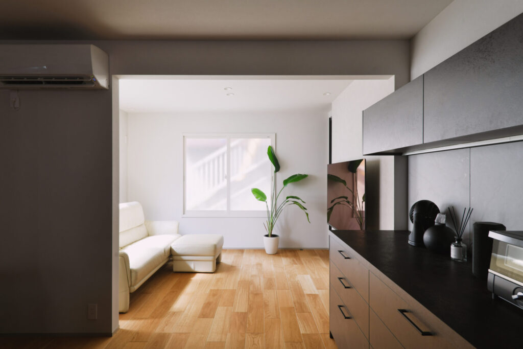 戸建て_リノベーション_2×4工法_ツーバイフォー_リビング_カップボード_小林めぐみ担当_エントリエ