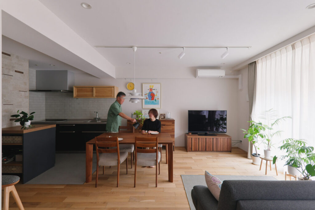 マンション_リノベーション_リビング_キッチン_澤 雄太担当_エントリエ