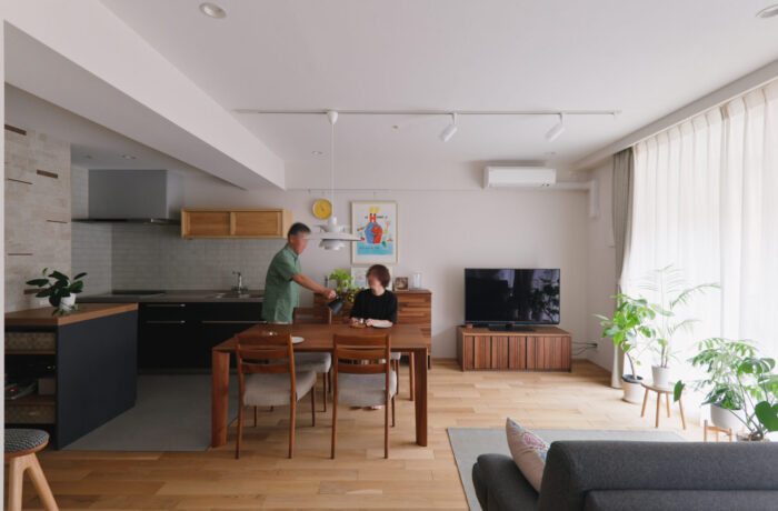 マンション_リノベーション_リビング_キッチン_澤 雄太担当_エントリエ