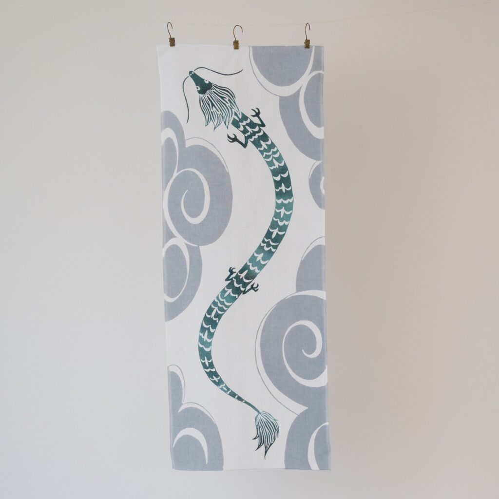 竜のてぬぐい(図案:七梅)