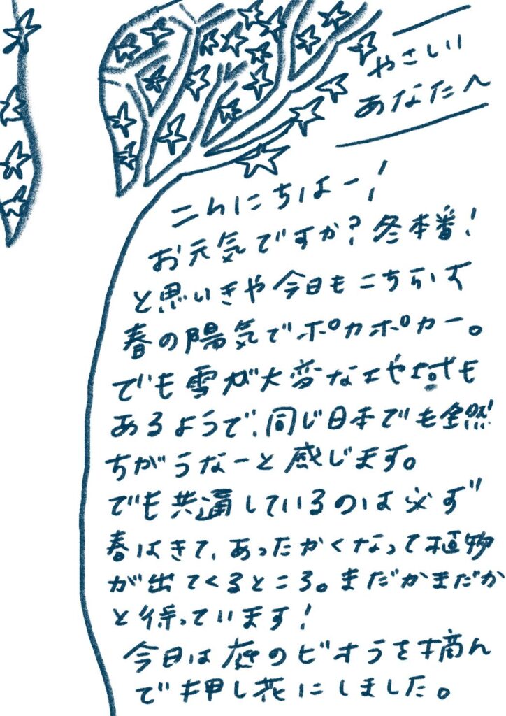 やさしいあなたへお手紙を #143 – mayamoonからの日々の芽便