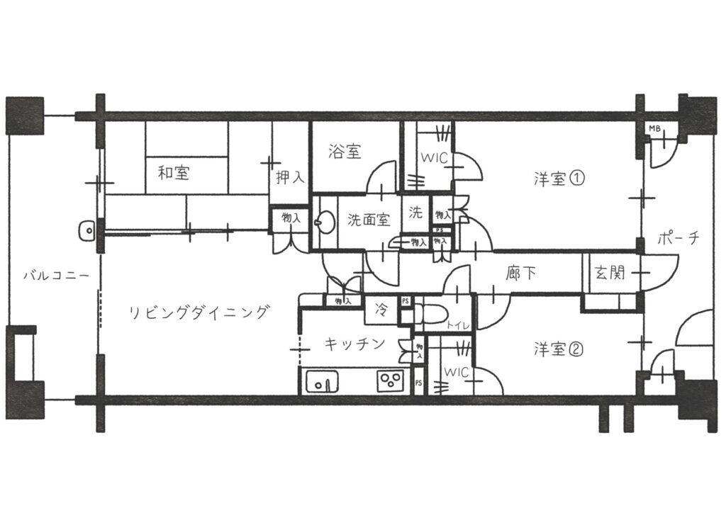 マンション_リノベーション_間取り(before)_澤雄太担当_エントリエ
