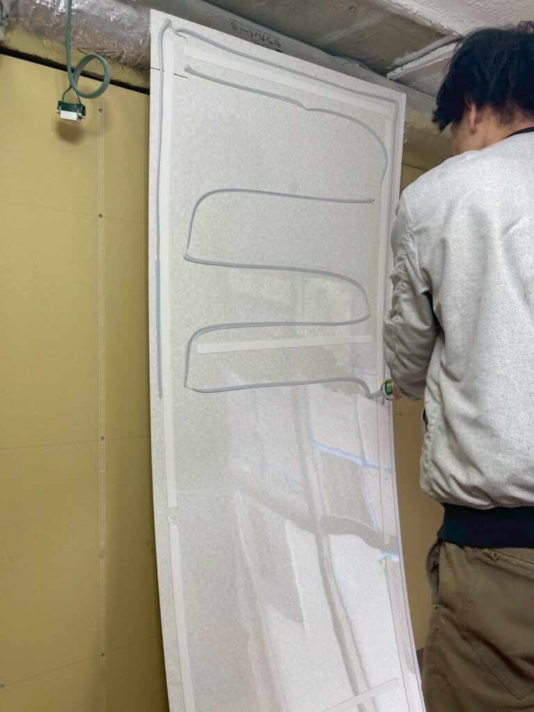 キッチンパネルの取り付け