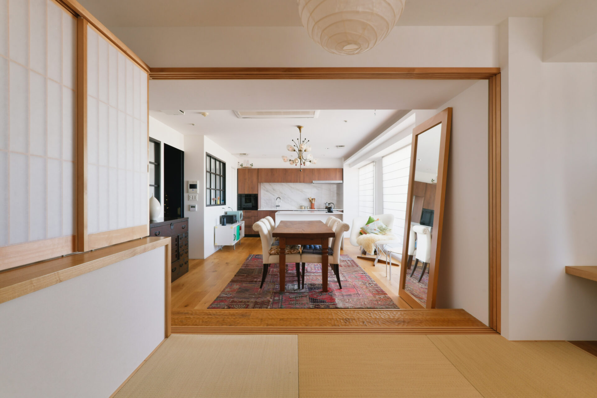 マンション_リノベーション_和室_リビング_キッチン_北島 一広担当_エントリエ