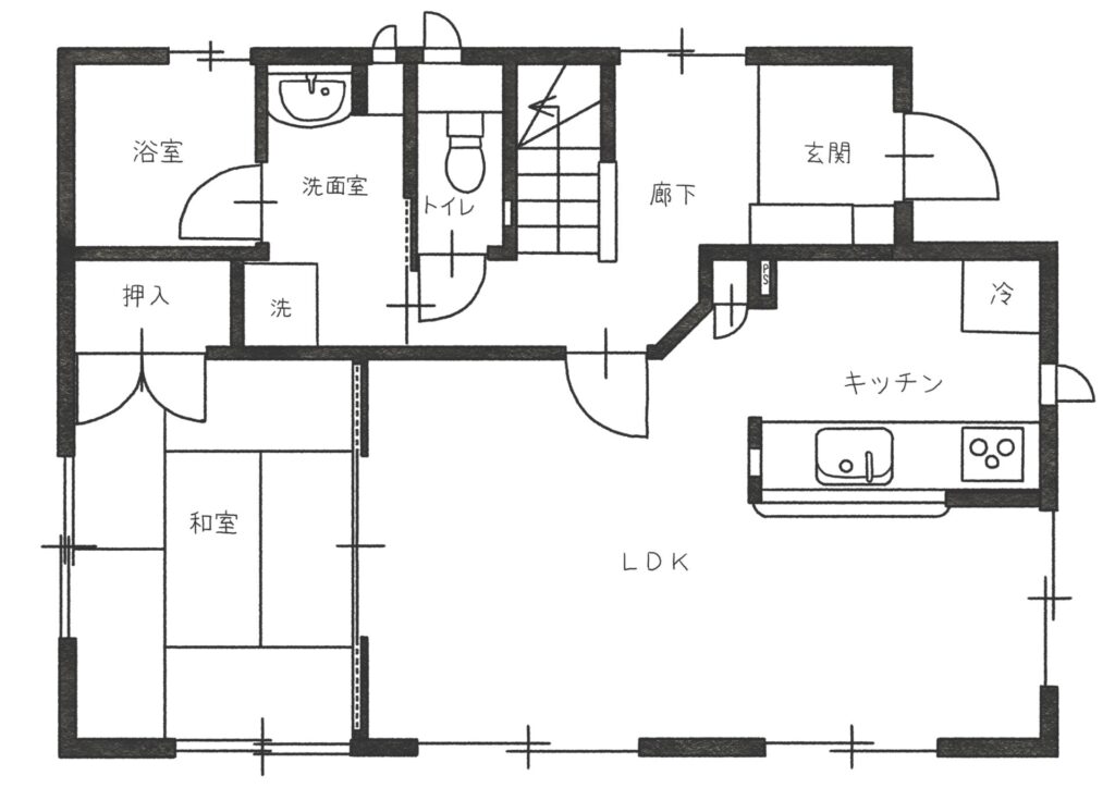 マンション_リノベーション_間取り(before)_小林 めぐみ担当_エントリエ