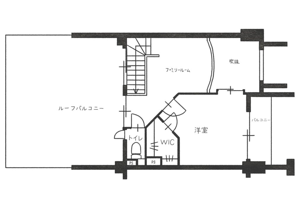 戸建て_リノベーション_before間取り2階_澤雄太担当_エントリエ