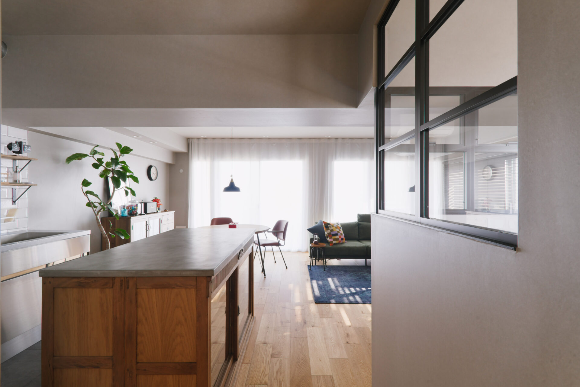マンション_リノベーション_キッチン_リビング_北島 一広担当_エントリエ