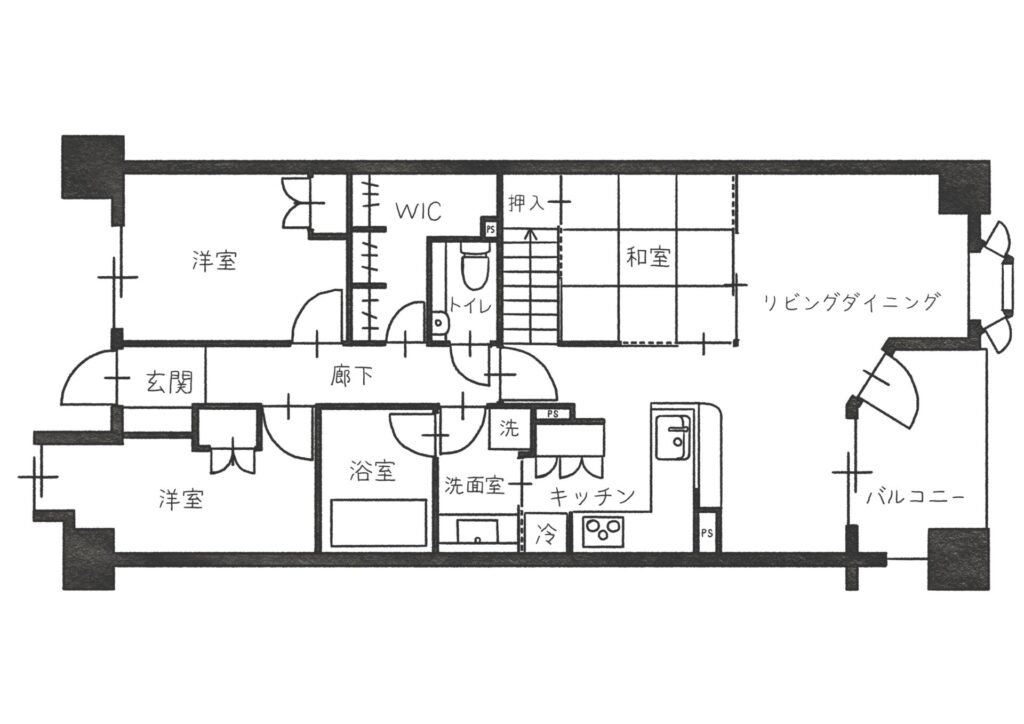 戸建て_リノベーション_before間取り1階_澤雄太担当_エントリエ