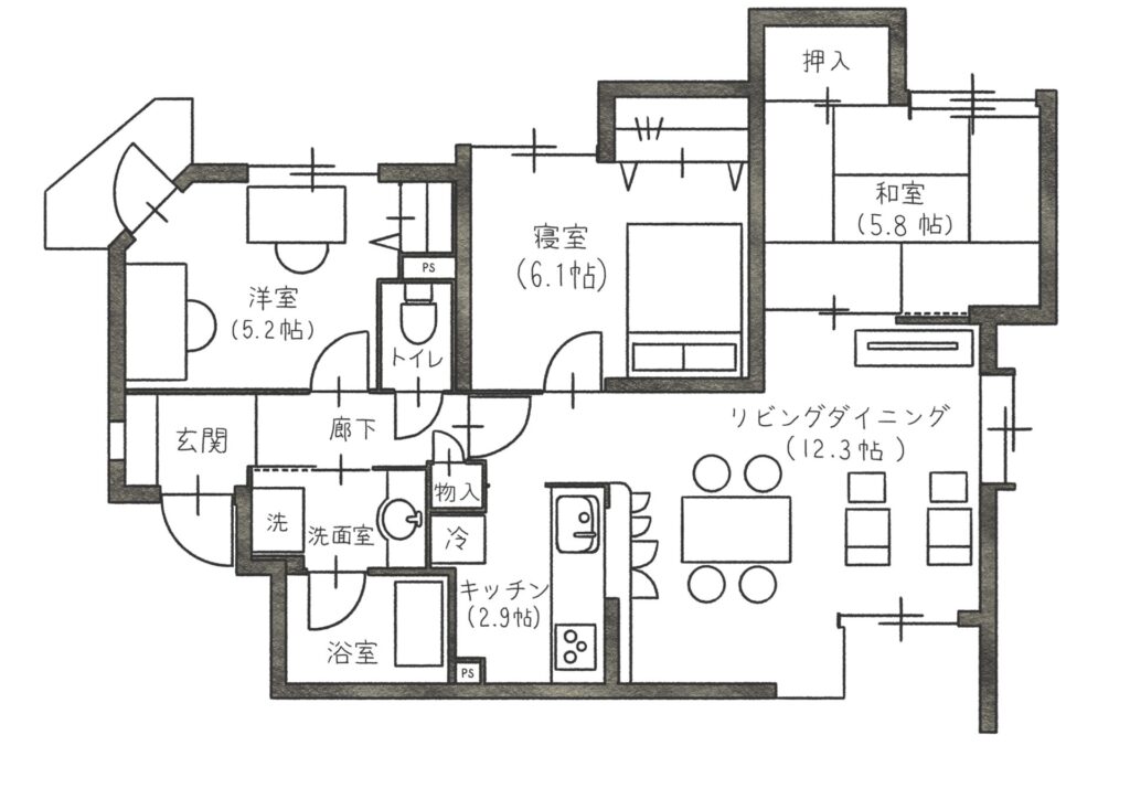 Mさま_before_間取り_マンション