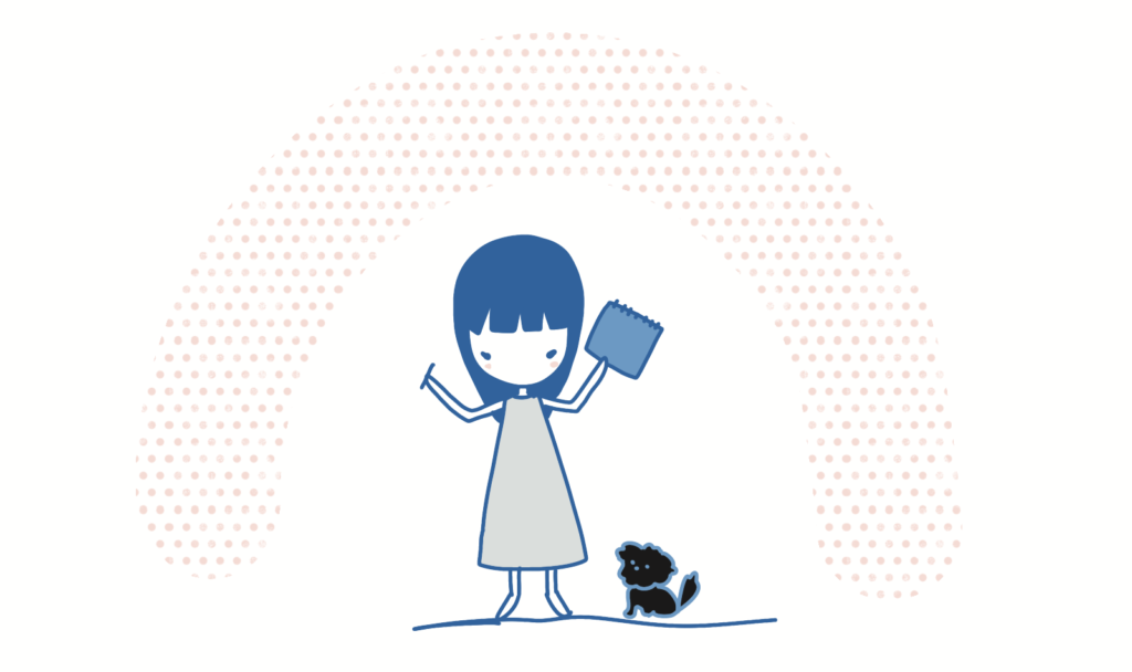 笑顔の女性のイラスト